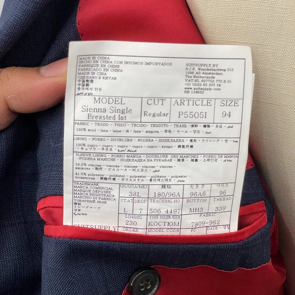 💙 HOST PICK 💙 SuitSupply Navy Sienna blazer Size 38L - Picture 9 of 10